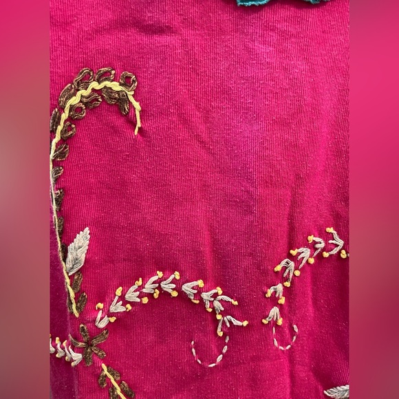 Handmade in Nepal Beautifully Sewn with Detailed Stitching Midi Boho Dress NWT - Picture 3 of 6